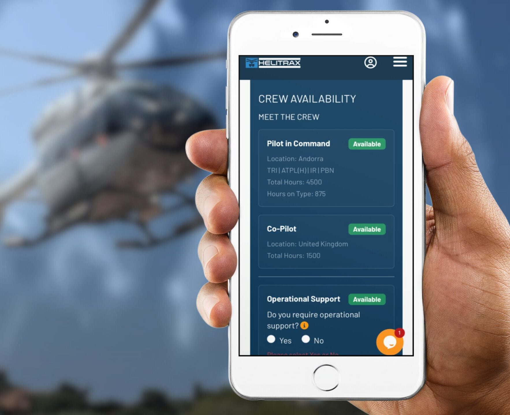 helicopter crew availability